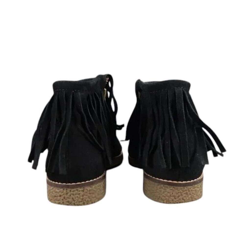 Steve Madden Shoes Womens 7 Booties Fringe Casual Fashion Leather Ankle Boot Zip View 4